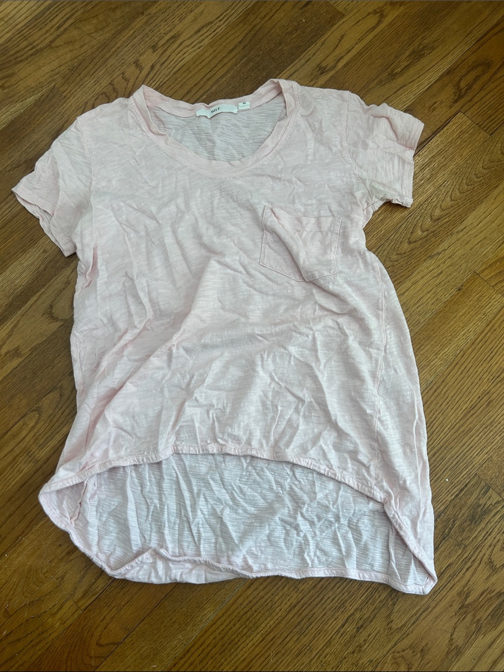 Wilt Light Pink Short Sleeve Pocket Tee